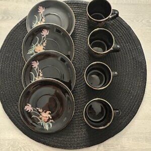 Vintage Japanese Porcelain Demitasse Cup & Saucer Set